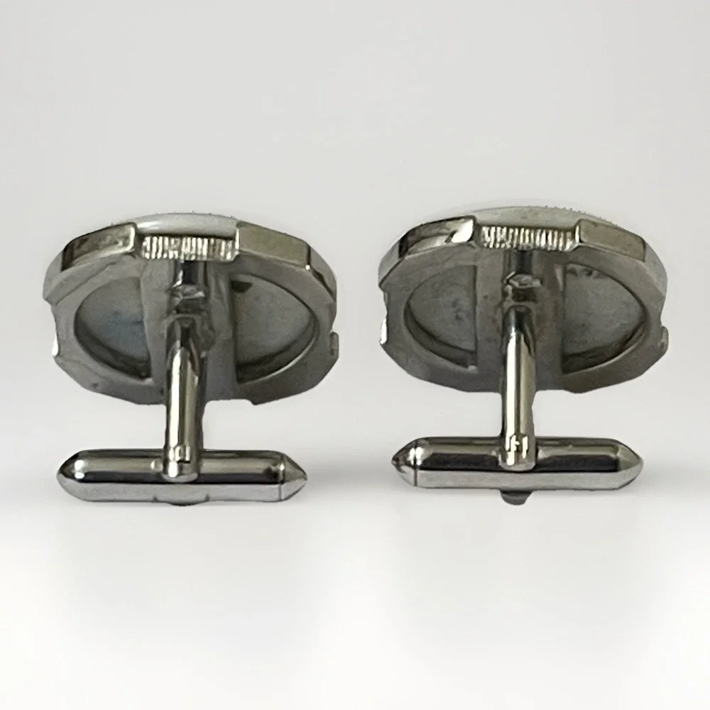 Royal Copenhagen Porcelain Crown Toggle Cufflinks
